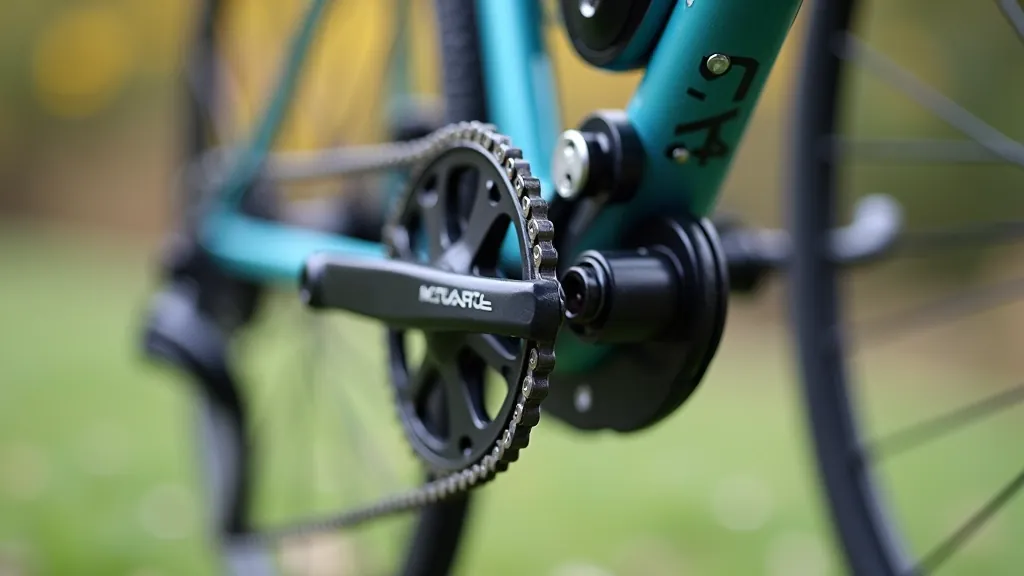 Velosipēda ķēne un sprockets, ar pagarinātu ķēdes sveces detalizētu redzējumu