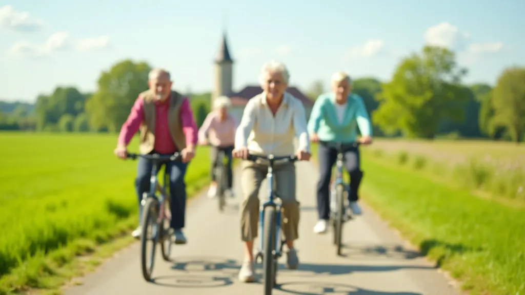 Seniori uz velobīdēm pie Bauskas pils