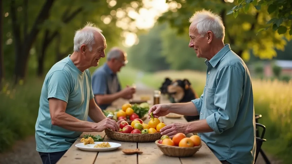 Seniori pie lauku produktu degustācijas